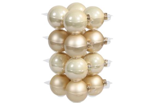 Julkula - Glas - Vanilj - 8 cm - 16-pack - www.frokenfraken.se