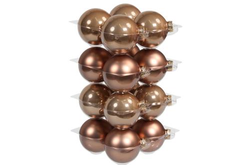Julkula - Glas - Cognac - 8 cm - 16-pack - www.frokenfraken.se