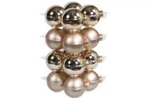 Julkula - Glas - Champagne - 8 cm - 16-pack - www.frokenfraken.se