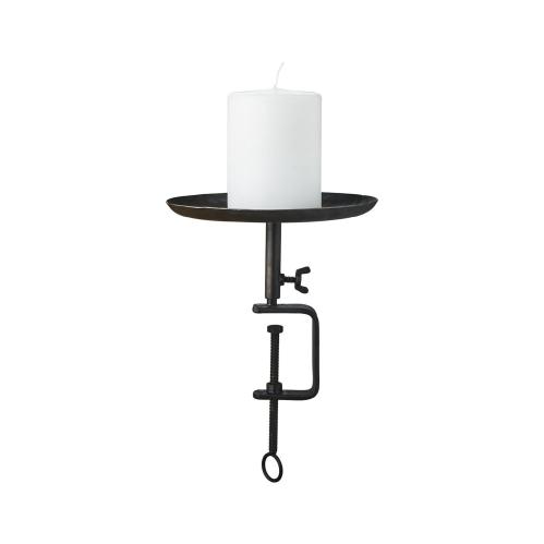 Ljusstake med tving - Svart - Ø17 x 24 cm - www.frokenfraken.se