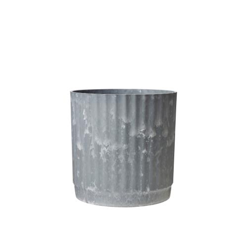 Kruka - Stripe - Grå - 2 Storlekar - Ø15, 18 cm - www.frokenfraken.se