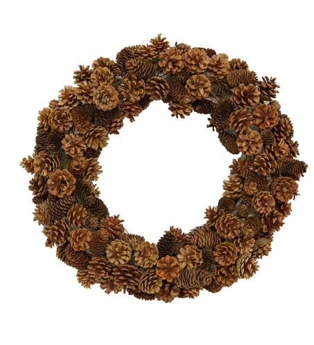 Krans med kottar - Brun - Ø58 cm - www.frokenfraken.se