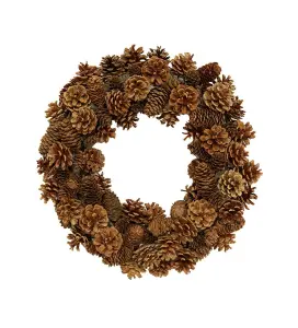 Krans med kottar - Brun - Ø41 cm - www.frokenfraken.se