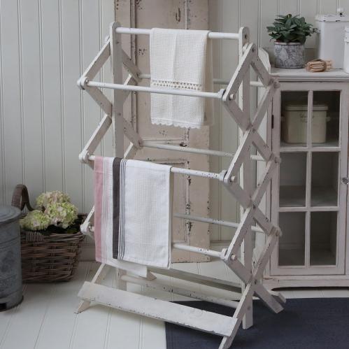 Torkställning - Antique Vit - 110 x 45 x 71 cm - www.frokenfraken.se