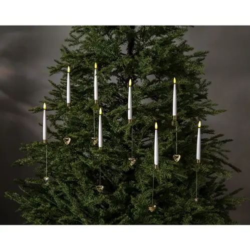 Batteriljus - Antikljus med hållare - 8 st - LED - 31 cm - www.frokenfraken.se