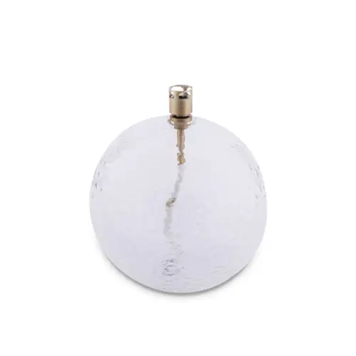 Oljelampa - Hamrat Glas - Rund Boll - Mässing - Ø13 cm - www.frokenfraken.se