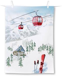 Kökshandduk - Snowy Holidays - 50 x 70 cm - www.frokenfraken.se