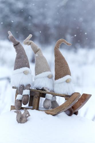 Tomte - Sittande - Brun - 40 cm - www.frokenfraken.se
