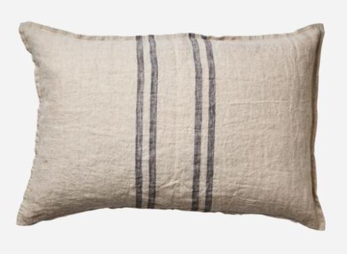 Kuddfodral Linne - Natur/Grå - 40 x 60 cm - www.frokenfraken.se