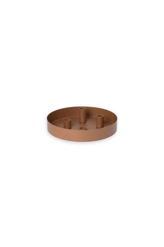 Bordsljusstake - SUND - 4 ljus magnet - Brun - Ø34 cm - www.frokenfraken.se