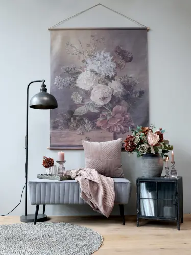 Bänk - Sammet - Latte - 50 x 100 cm - www.frokenfraken.se