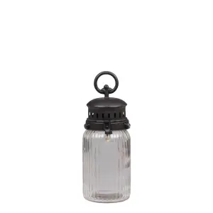 Fransk ladugårdslykta med glödlampa och timer - 30 x Ø11 cm - www.frokenfraken.se