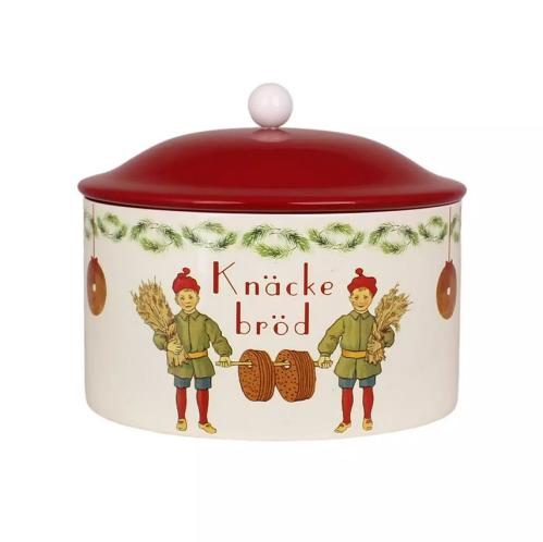 Plåtburk - Gammaldags - Knäckebröd - Ø20 x 26 cm - www.frokenfraken.se