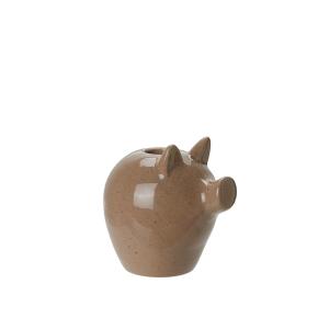 Ljusstake - Gris - Brun - 9 x 8 x 9 cm - www.frokenfraken.se