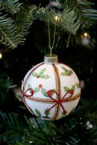 Julkula - Rosett - Creme - Ø8 cm - www.frokenfraken.se