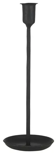 Ljusstake med skålfot - Svart - Ø10 x 28,5 cm - www.frokenfraken.se
