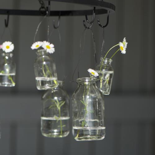 Glasflaska - Vas i tråd eller Ljusstake - 8 cm - www.frokenfraken.se