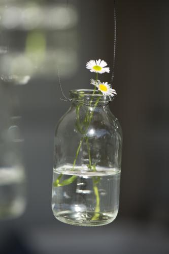 Glasflaska - Vas i tråd eller Ljusstake - 8 cm - www.frokenfraken.se