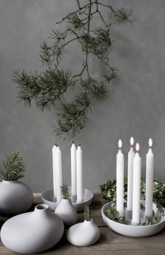 Ljusstake - Adventsljusstake Granholmen Grå - Ø21 cm - www.frokenfraken.se