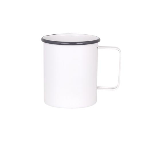 Mugg - Emalj Vit 9,5 x Ø 8 cm - www.frokenfraken.se