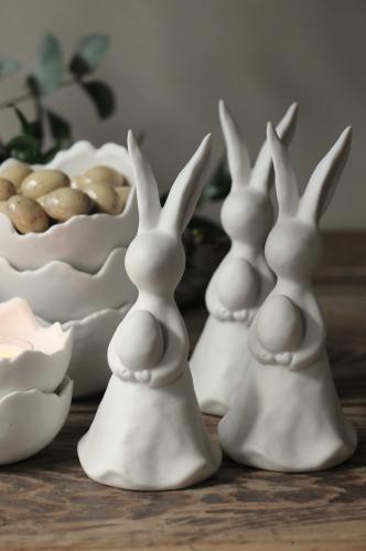 Påskdekoration - Hare med ägg - 7 x 7 x 16 cm - www.frokenfraken.se