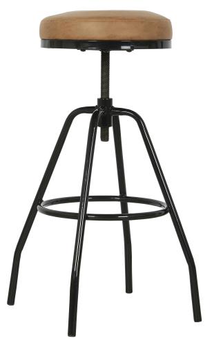 Pallar - Metall/Läder - Justerbar höjd - 2-pack - www.frokenfraken.se