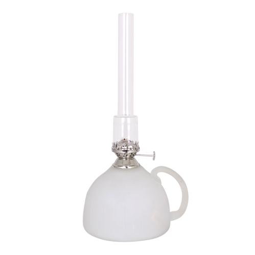 SLUT_Fotogenlampa med handtag - Frost/Nickel - 35 x Ø14 cm - www.frokenfraken.se