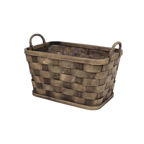 Korg med handtag - Flätad bambu - 25 x 35 x 20 cm - www.frokenfraken.se