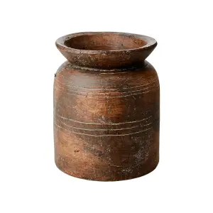 Kruka S - Brun - Ø10 x 22 cm - www.frokenfraken.se