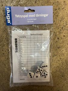 Yatzy med tärningar - www.frokenfraken.se