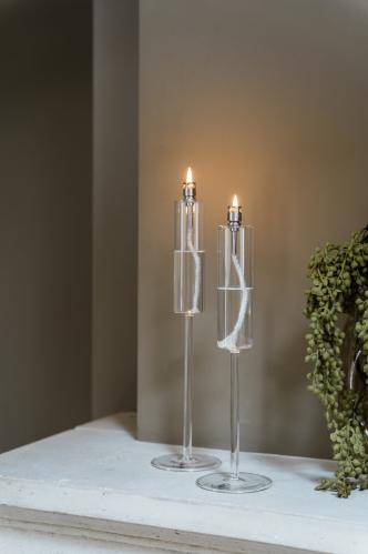 Ljusstake - Oljelampa - Glas - 30 cm - www.frokenfraken.se