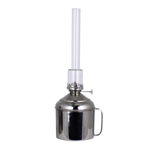 Fotogenlampa Med Handtag - Glas/Nickel - 33 x Ø10 cm - www.frokenfraken.se