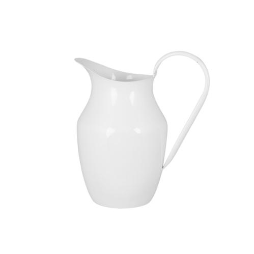 Gammaldags Kanna - Emalj Vit - Dekor - 20 x Ø9 cm - www.frokenfraken.se