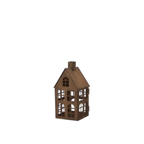 Ljuslykta - Hus i metall - 3 st - www.frokenfraken.se