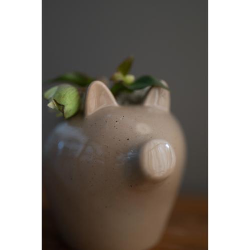 Kruka - Gris - Brun - 17 x 14 x 15 cm - www.frokenfraken.se