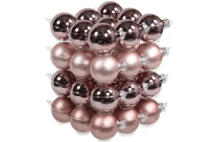 Julkula - Glas - Rosa - 6 cm - 36-pack - www.frokenfraken.se