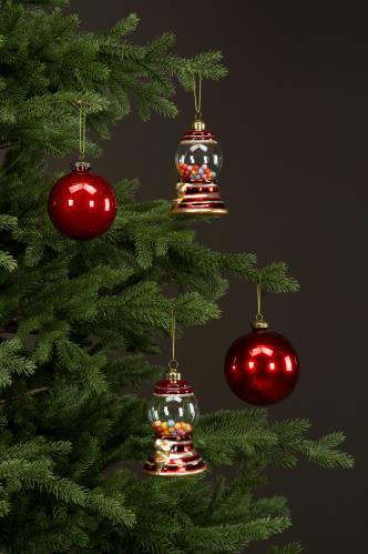 Julkula - Glas - Godisautomat - 11,5 cm - www.frokenfraken.se