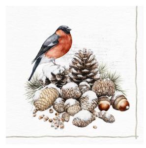 Servetter - Bullfinch & Cones - 20 st - www.frokenfraken.se