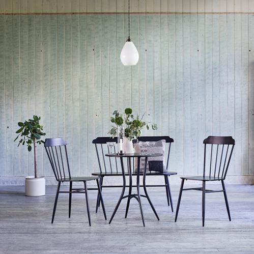 Taklampa - Vit/Antik mässing - Porslin - 28 x Ø18 cm - www.frokenfraken.se