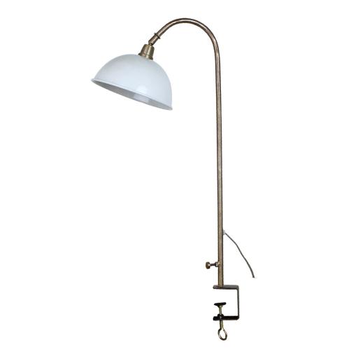 Bordslampa - Antik Vit/Mässing - 60 x Ø18 cm - www.frokenfraken.se