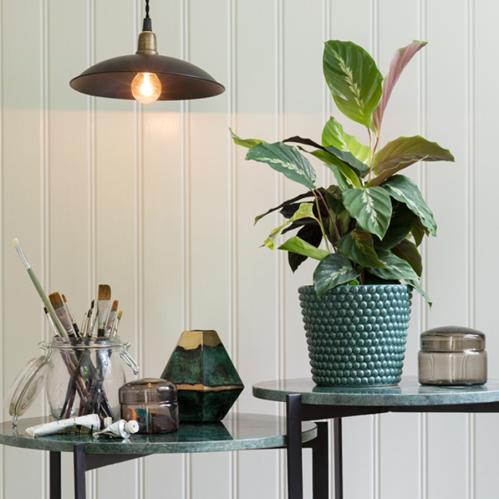 Taklampa - Svart/Mässing - 4 x Ø22 cm - www.frokenfraken.se