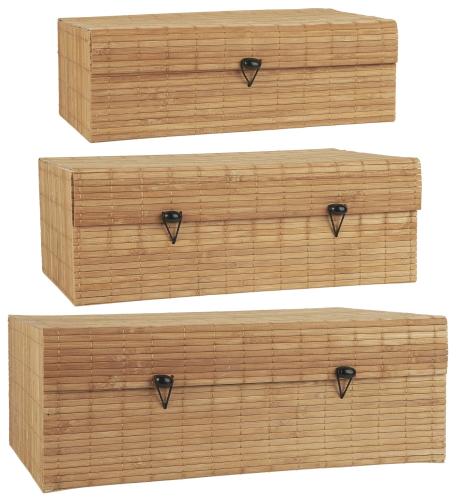 Lådor 3st Bambu natur - 32,5 X 25 X 13 CM - www.frokenfraken.se
