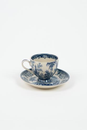 Espressokopp med fat - Blå - Ø6,5 cm - www.frokenfraken.se
