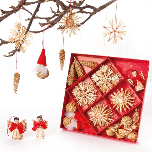 Julkulor - Halmfigurer - 30 st - 2-6 cm - www.frokenfraken.se