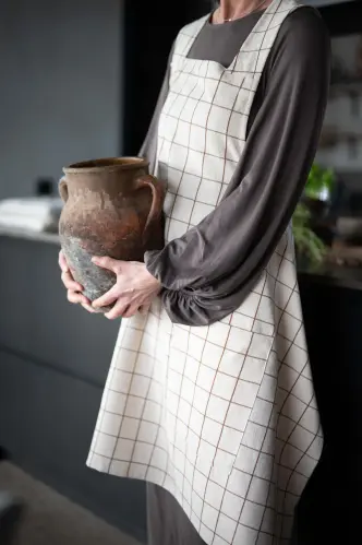 Förkläde - AXEL - KASTANJ - 85 X 110 CM - www.frokenfraken.se