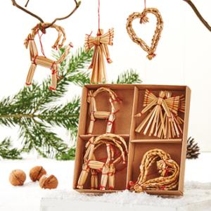 Julkulor - Halmfigurer - 10 st - 6 cm - www.frokenfraken.se