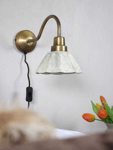 Vägglampa - Ester - Offwhite - 34 cm - www.frokenfraken.se