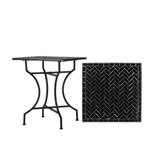 Trädgårdsbord - Svart Mosaik - Järn - 60 x 60 x 72 cm - www.frokenfraken.se