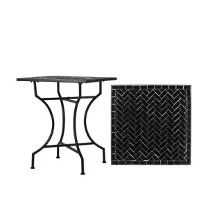 Trädgårdsbord - Svart Mosaik - Järn - 60 x 60 x 72 cm - www.frokenfraken.se