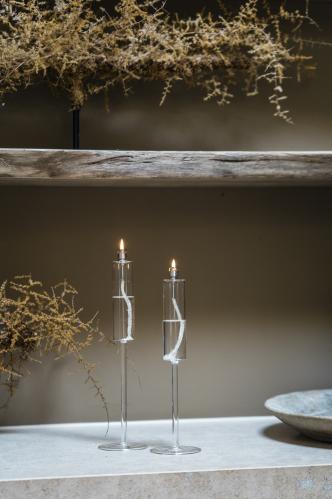 Ljusstake - Oljelampa - Glas - 30 cm - www.frokenfraken.se